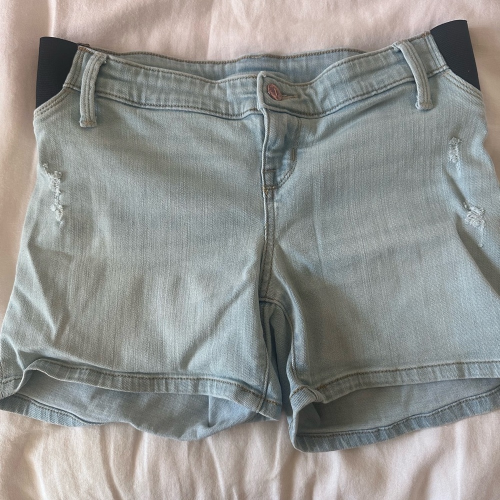 MATERNITY Light Blue Denim Women’s Shorts